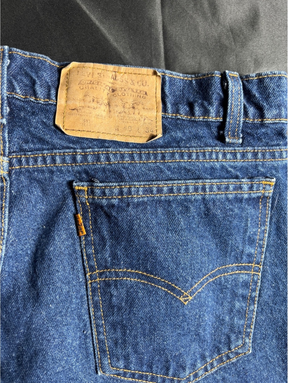 Vintage Levi’s 550 Jeans 40x34 Relaxed Fit Orange Tab